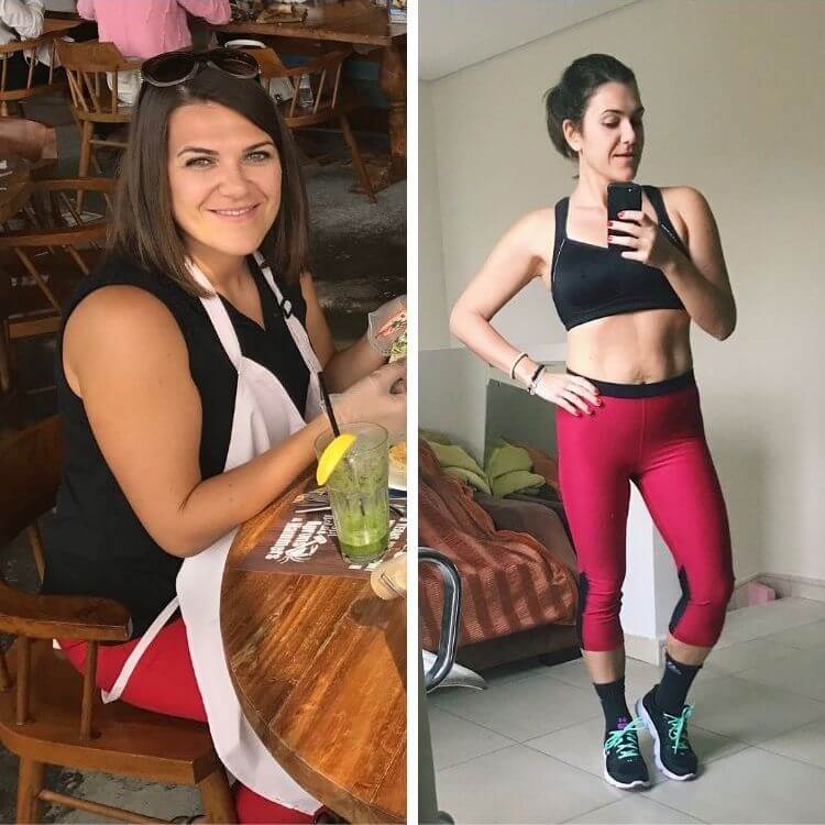 before and after losing 50 pounds and finding love